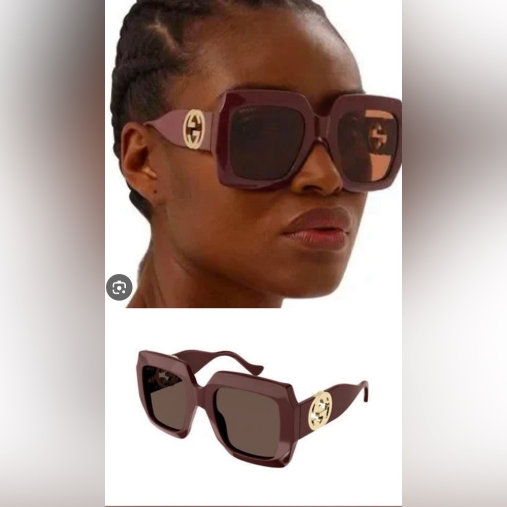 BNIB GUCCI Interlocking G Square-frame Sunglasses